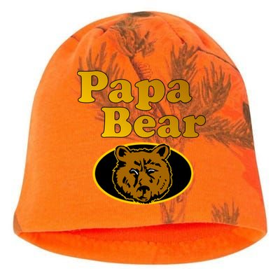 Papa Bear Fathers Dad Kati - Camo Knit Beanie