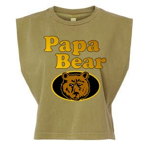 Papa Bear Fathers Dad Garment-Dyed Women's Muscle Tee