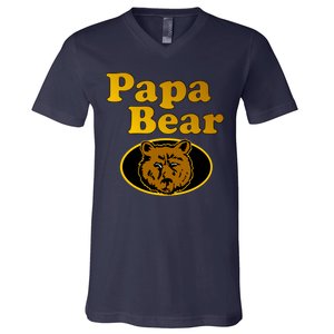 Papa Bear Fathers Dad V-Neck T-Shirt