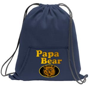 Papa Bear Fathers Dad Sweatshirt Cinch Pack Bag