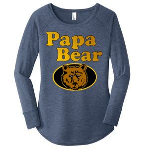 Papa Bear Fathers Dad Women's Perfect Tri Tunic Long Sleeve Shirt