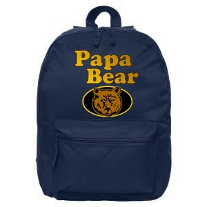 Papa Bear Fathers Dad 16 in Basic Backpack