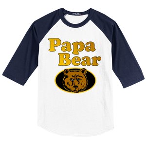 Papa Bear Fathers Dad Baseball Sleeve Shirt