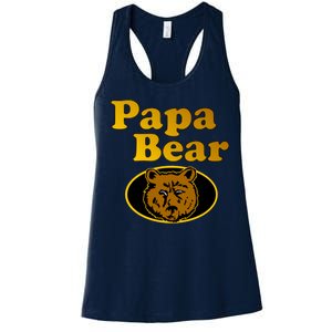 Papa Bear Fathers Dad Women's Racerback Tank