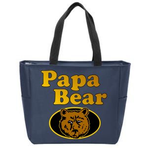 Papa Bear Fathers Dad Zip Tote Bag