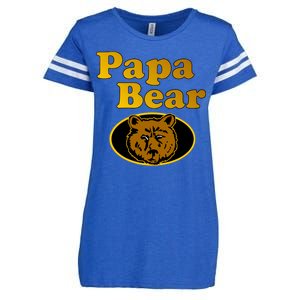 Papa Bear Fathers Dad Enza Ladies Jersey Football T-Shirt