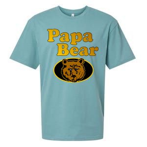 Papa Bear Fathers Dad Sueded Cloud Jersey T-Shirt