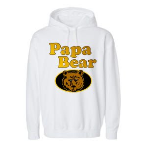 Papa Bear Fathers Dad Garment-Dyed Fleece Hoodie