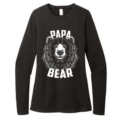 Papa Bear Father's Day Womens CVC Long Sleeve Shirt