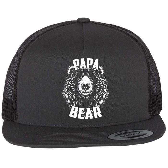 Papa Bear Father's Day Flat Bill Trucker Hat