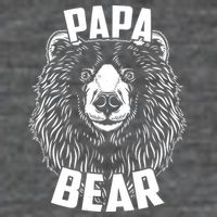 Papa Bear Father's Day Flat Bill Trucker Hat