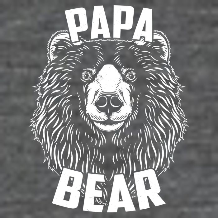 Papa Bear Father's Day Flat Bill Trucker Hat