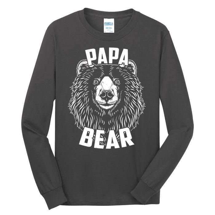 Papa Bear Father's Day Tall Long Sleeve T-Shirt