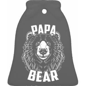 Papa Bear Father's Day Ceramic Bell Ornament