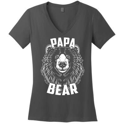 Papa Bear Father's Day Women's V-Neck T-Shirt