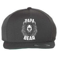 Papa Bear Father's Day Wool Snapback Cap