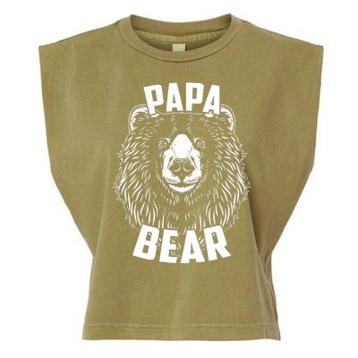 Papa Bear Father's Day Garment-Dyed Women's Muscle Tee