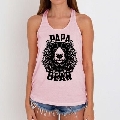 Papa Bear Father's Day Women's Knotted Racerback Tank