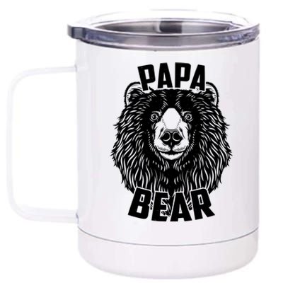 Papa Bear Father's Day 12 oz Stainless Steel Tumbler Cup