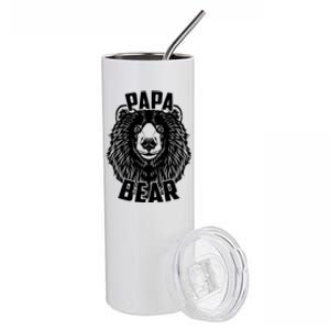 Papa Bear Father's Day Stainless Steel Tumbler