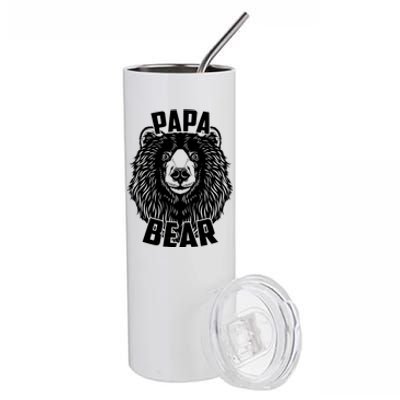 Papa Bear Father's Day Stainless Steel Tumbler