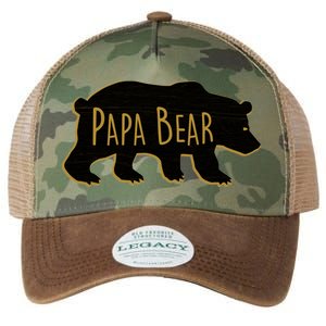 Papa Bear Wood Grain Design Legacy Tie Dye Trucker Hat