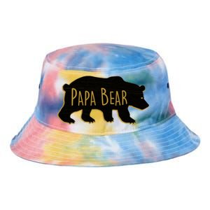 Papa Bear Wood Grain Design Tie Dye Newport Bucket Hat