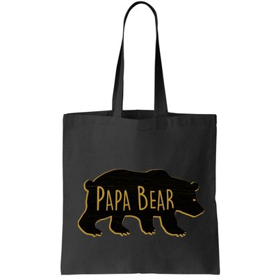 Papa Bear Wood Grain Design Bag