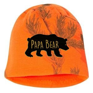 Papa Bear Wood Grain Design Kati - Camo Knit Beanie