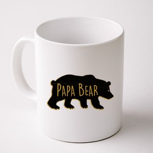 Papa Bear Wood Grain Design Coffee Mug