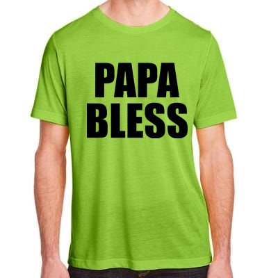 Papa Bless Funny Meme Prank Bold Text Logo Adult ChromaSoft Performance T-Shirt