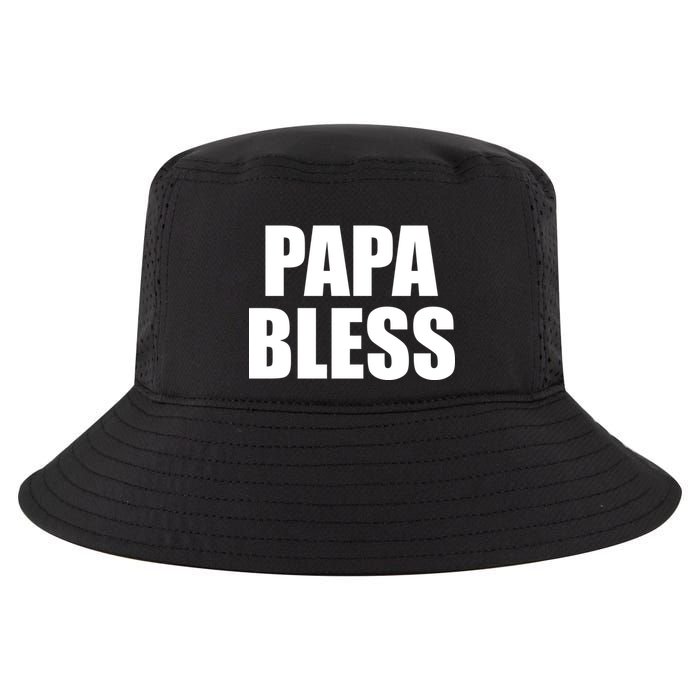 Papa Bless Funny Meme Prank Bold Text Logo Cool Comfort Performance Bucket Hat