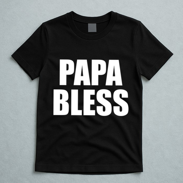 Papa Bless Funny Meme Prank Bold Text Logo T-Shirt