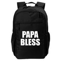 Papa Bless Funny Meme Prank Bold Text Logo Backpack
