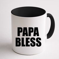 Papa Bless Funny Meme Prank Bold Text Logo Mug