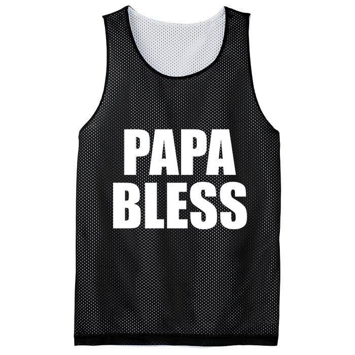 Papa Bless Funny Meme Prank Bold Text Logo Mesh Reversible Basketball Jersey Tank