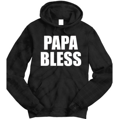 Papa Bless Funny Meme Prank Bold Text Logo Tie Dye Hoodie