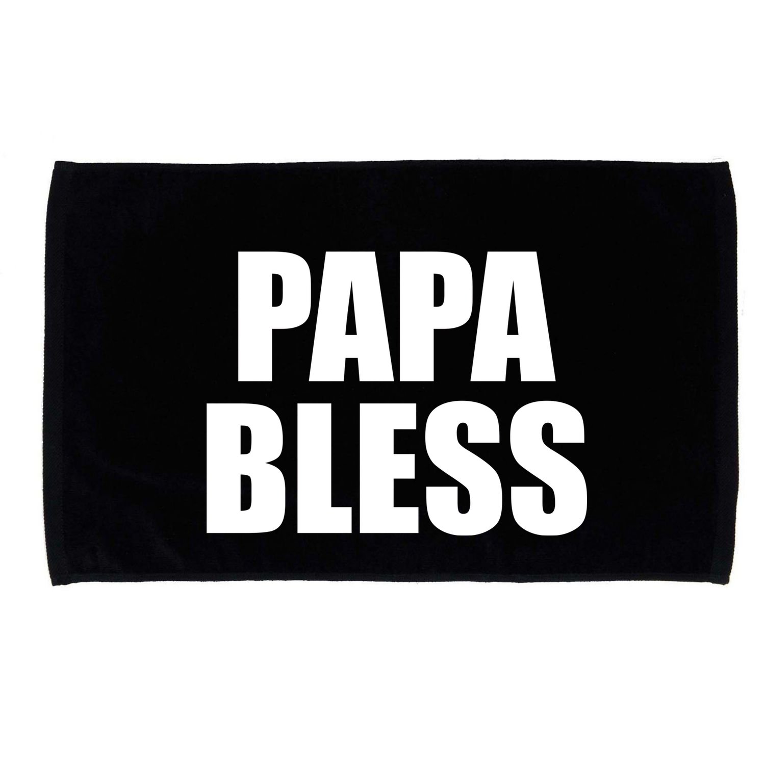 Papa Bless Funny Meme Prank Bold Text Logo Microfiber Hand Towel