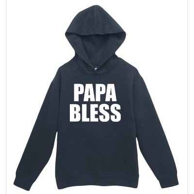 Papa Bless Funny Meme Prank Bold Text Logo Urban Pullover Hoodie