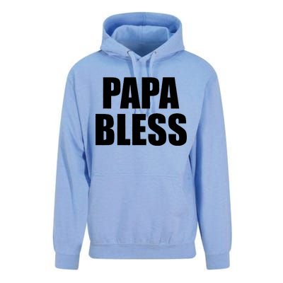 Papa Bless Funny Meme Prank Bold Text Logo Unisex Surf Hoodie