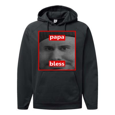 Papa Bless Funny Photo Meme Performance Fleece Hoodie