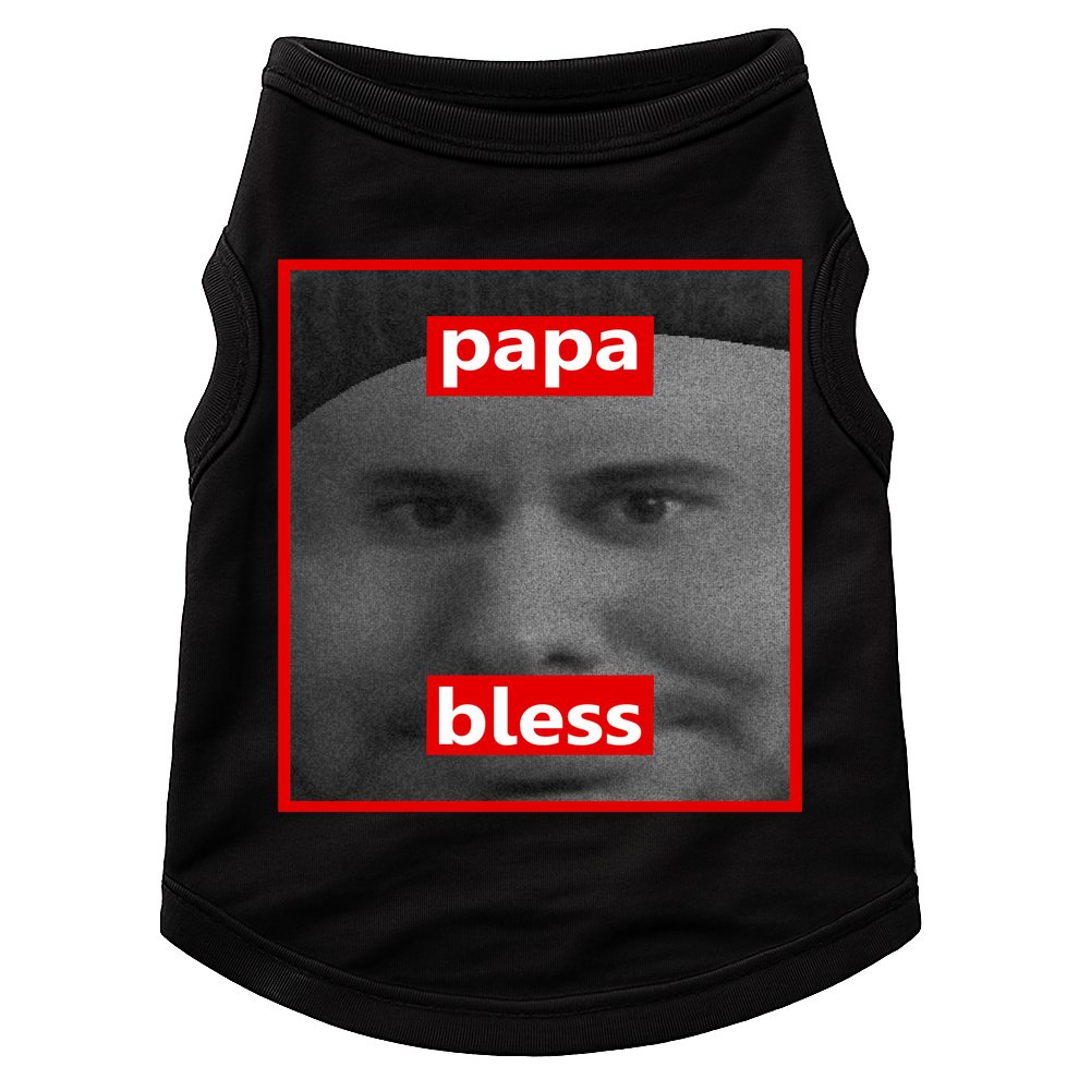 Papa Bless Funny Photo Meme Doggie Tank