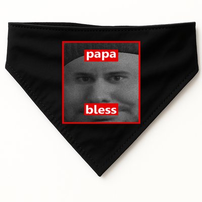 Papa Bless Funny Photo Meme USA-Made Doggie Bandana