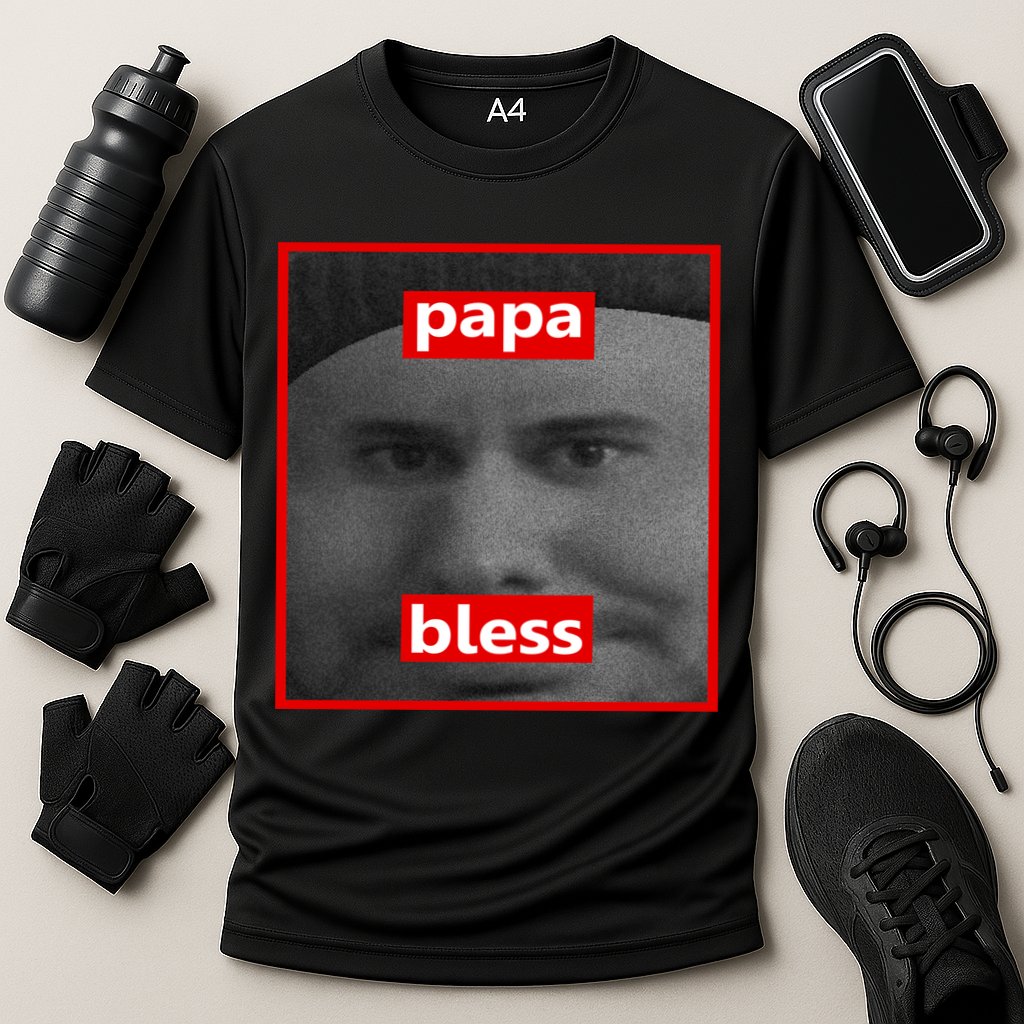 Papa Bless Funny Photo Meme Performance Shirt