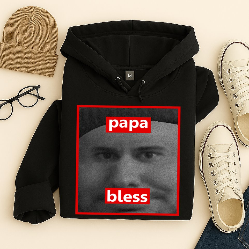 Papa Bless Funny Photo Meme Hoodie