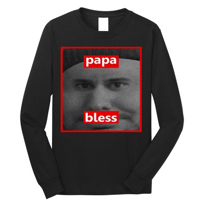 Papa Bless Funny Photo Meme Long Sleeve Shirt