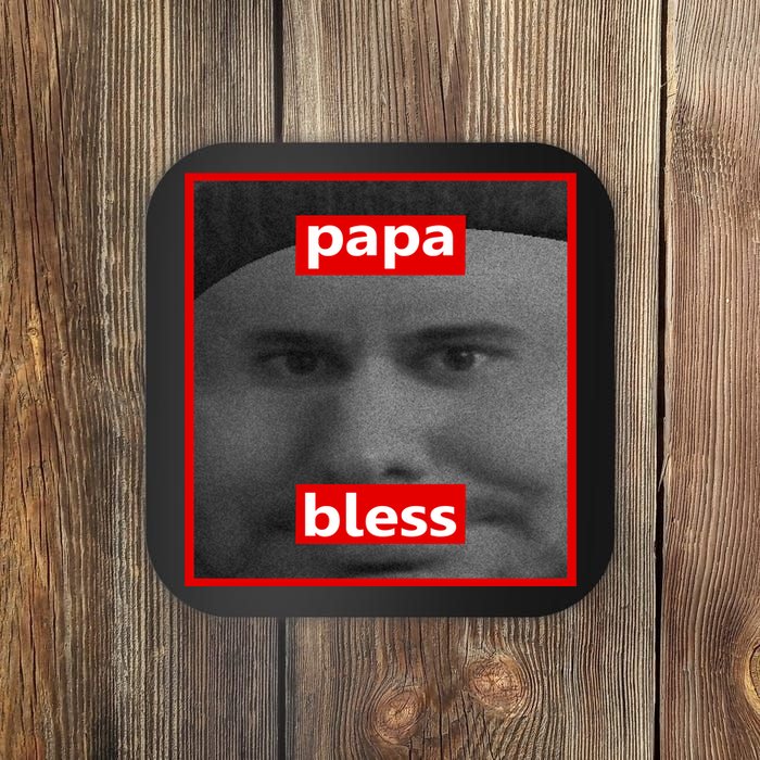 Papa Bless Funny Photo Meme Coaster