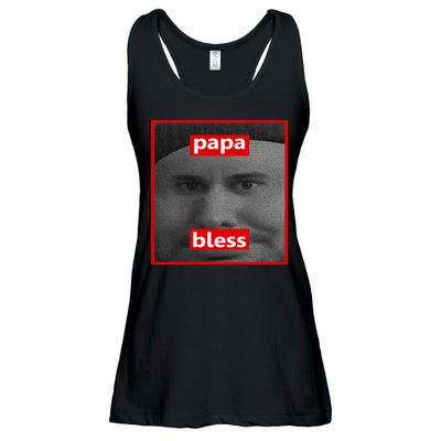 Papa Bless Funny Photo Meme Ladies Essential Flowy Tank