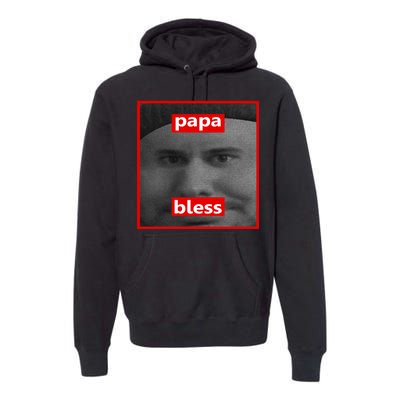 Papa Bless Funny Photo Meme Premium Hoodie