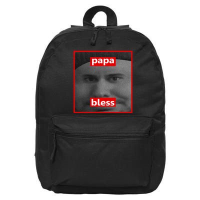 Papa Bless Funny Photo Meme 16 in Basic Backpack
